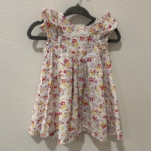 Floral Kids Dress - Red, Yellow, White